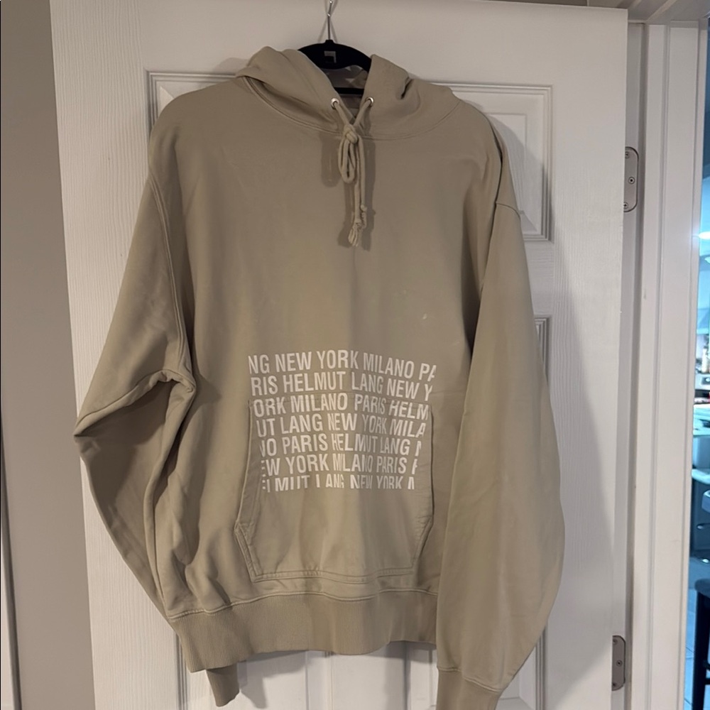 Helmut Lang Tan Sweater with Classic Pullover Design